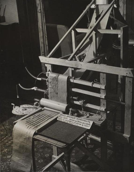Free Music Machine incorporating a Swanee whistle & two recorders, by Percy Grainger & Burnett Cross
