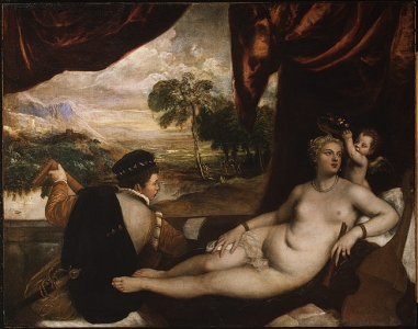 Venus and Cupid with a Lute Player (Titian)